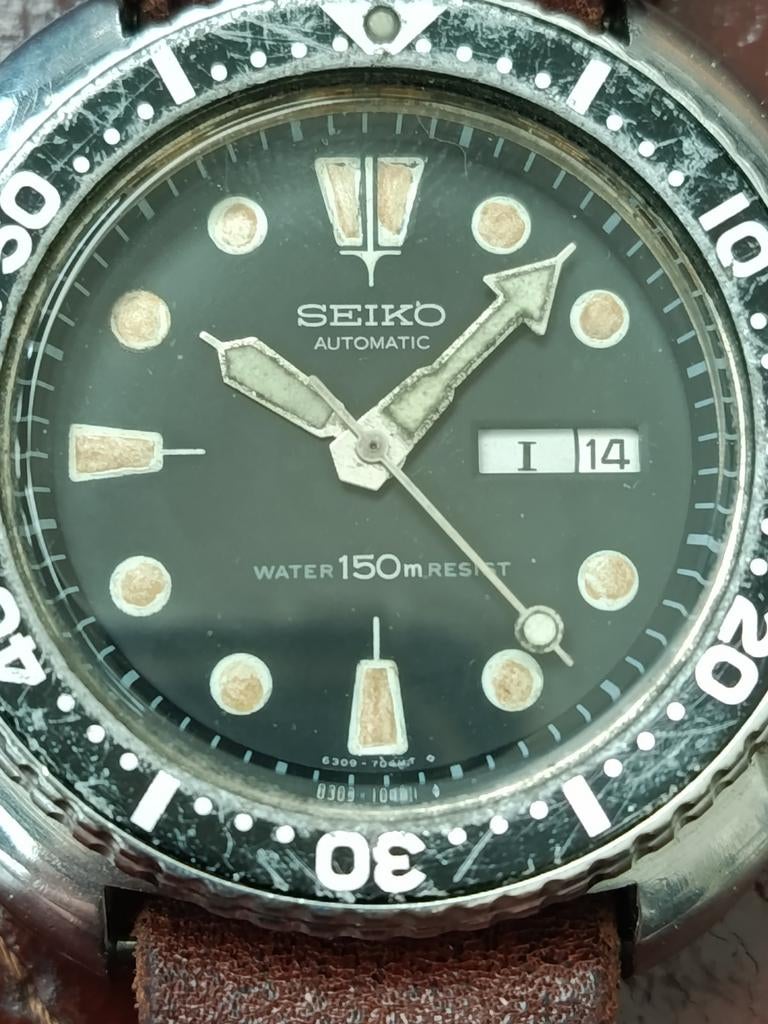 Seiko schildpad 6309 7040 1985, Ophalen of Verzenden, Seiko