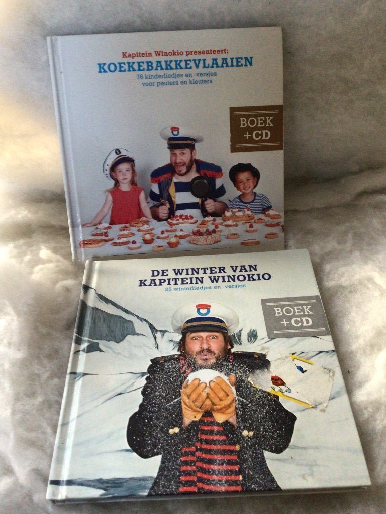 2 boeken Kapitein Winokio.Koekebakkevlaaien -De winter, Boeken, Ophalen of Verzenden