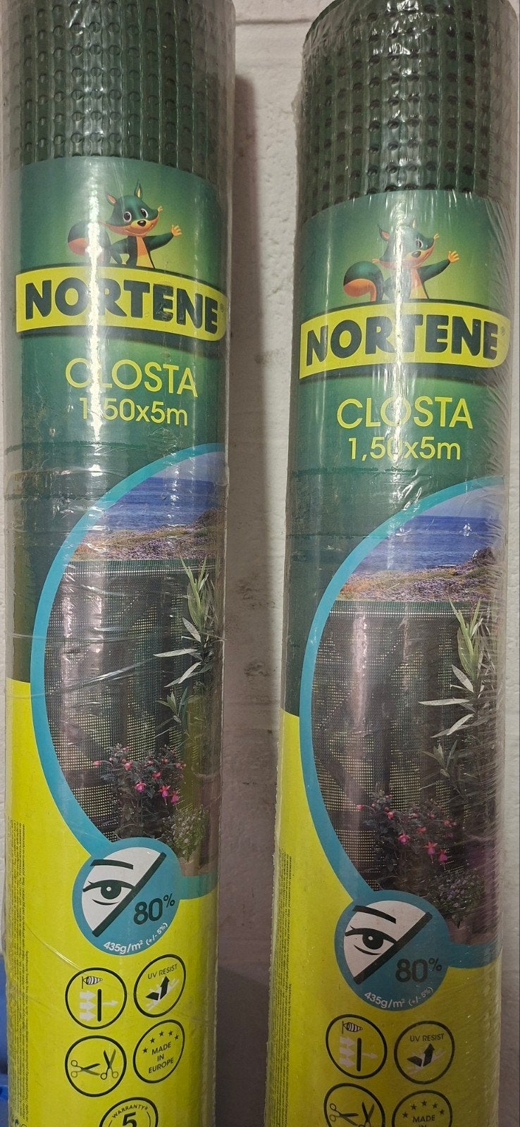 Nortene Closta 1,50x5meter 2 stuks, 1x3 maar 1tje van, Tuin en Terras, Gaas en Draad, Ophalen, Nieuw, Minder dan 10 meter
