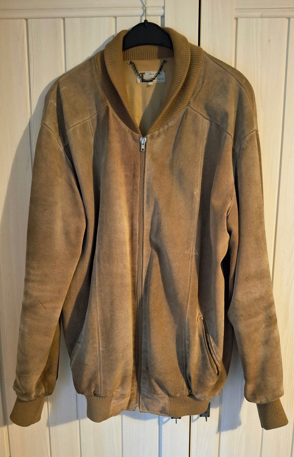 Blouson en daim vintage homme Louise Fontaine taille 56, Enlèvement ou Envoi, Taille 56/58 (XL), Porté, Louise Fontaine