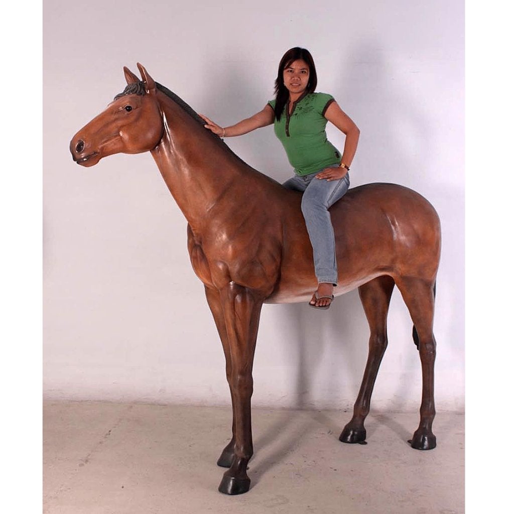 Staand paard — Paardenbeeld, lengte 230 cm, Ophalen, Nieuw, Paard