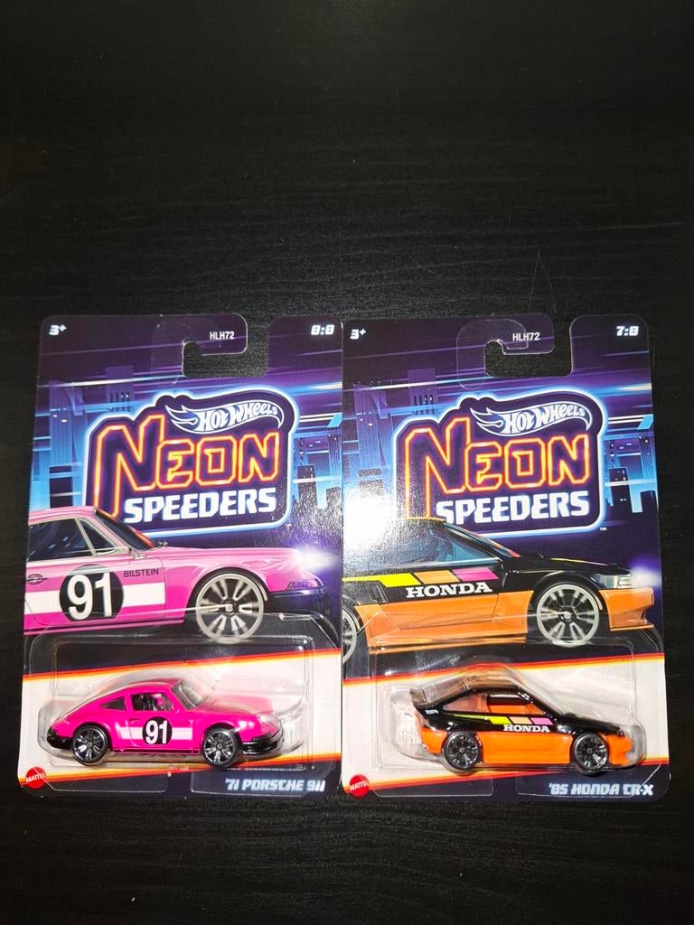Hot wheels silver series neon speeders 2x chase, Enlèvement ou Envoi, Comme neuf, Voiture