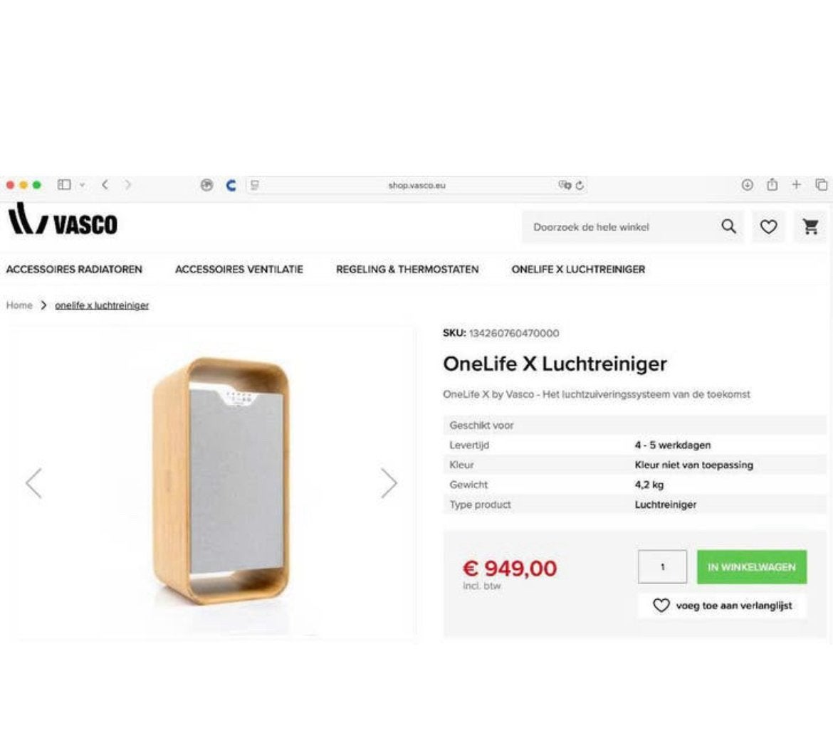 Purificateurs d'air One Life X 10pc (neuf dans boîte) - HEPA, Electroménager, Équipement de traitement de l'air, Neuf, Purificateur d'air