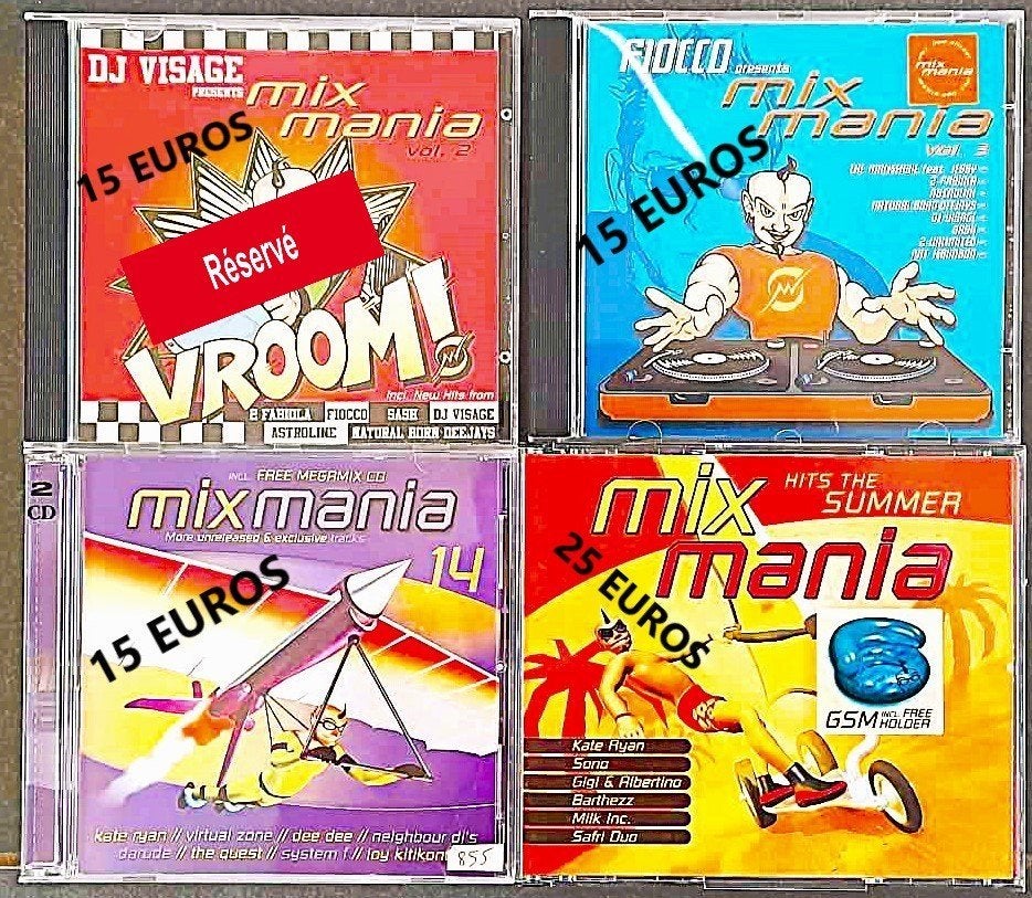 Mix mania ,Techno trance,Mega dj 3 + mix 80's, Cd's en Dvd's, Inclusief boekje, Ophalen of Verzenden, Zo goed als nieuw, Electro