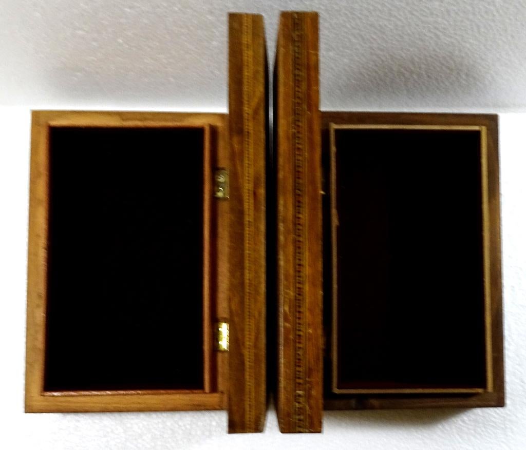 BOITES A BIJOUX (2) EN BOIS INCRUSTE LACQUE, Enlèvement ou Envoi
