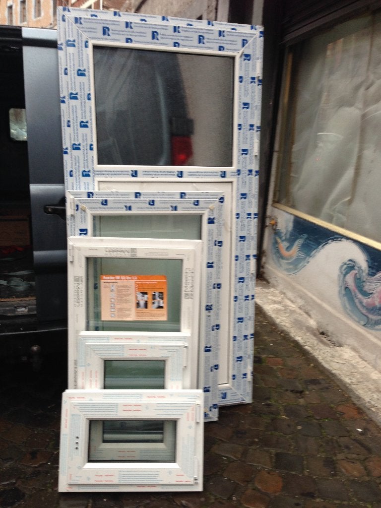 PORTE PVC BLANCHE, Bricolage & Construction, Enlèvement, Porte coulissante, Neuf, Verre