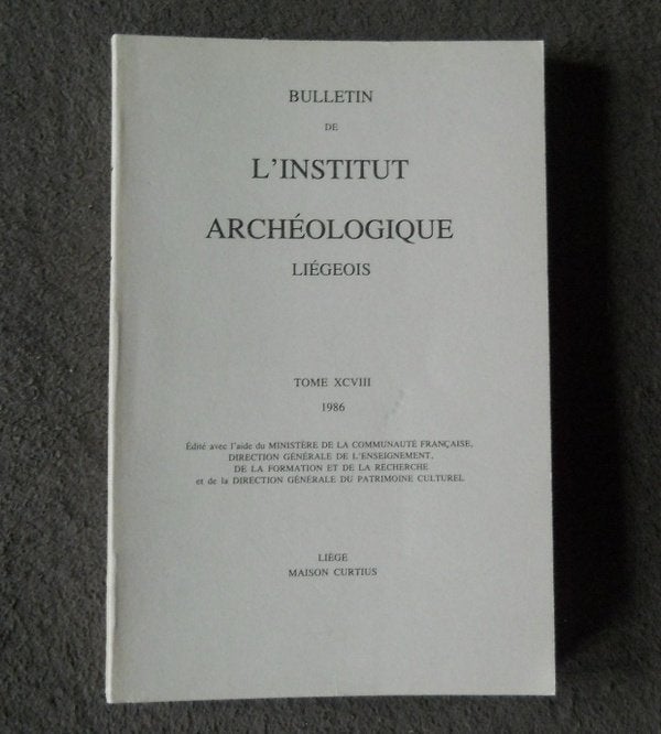 BIAL Tome XCVIII - 1986  -  Liège Fosses Bouillon Chièvres, Enlèvement ou Envoi, Utilisé
