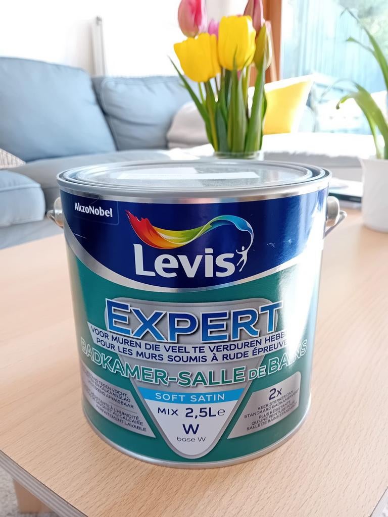 Peinture Levis Expert salle de bain Blanc coquille 1130, Bricolage & Construction, Peinture, Vernis & Laque, Comme neuf, Peinture