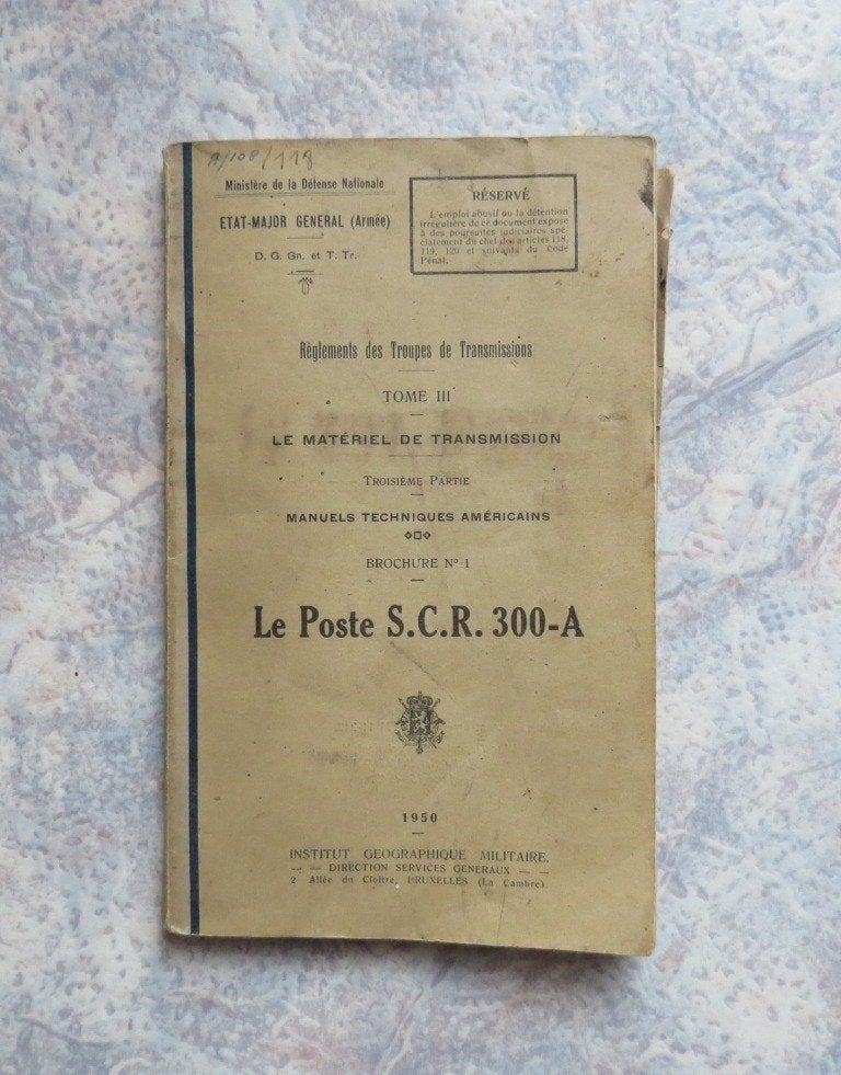 Legioen Radio Leger Armée USA Zender Communication France, Envoi, Armée de terre, Livre ou Revue
