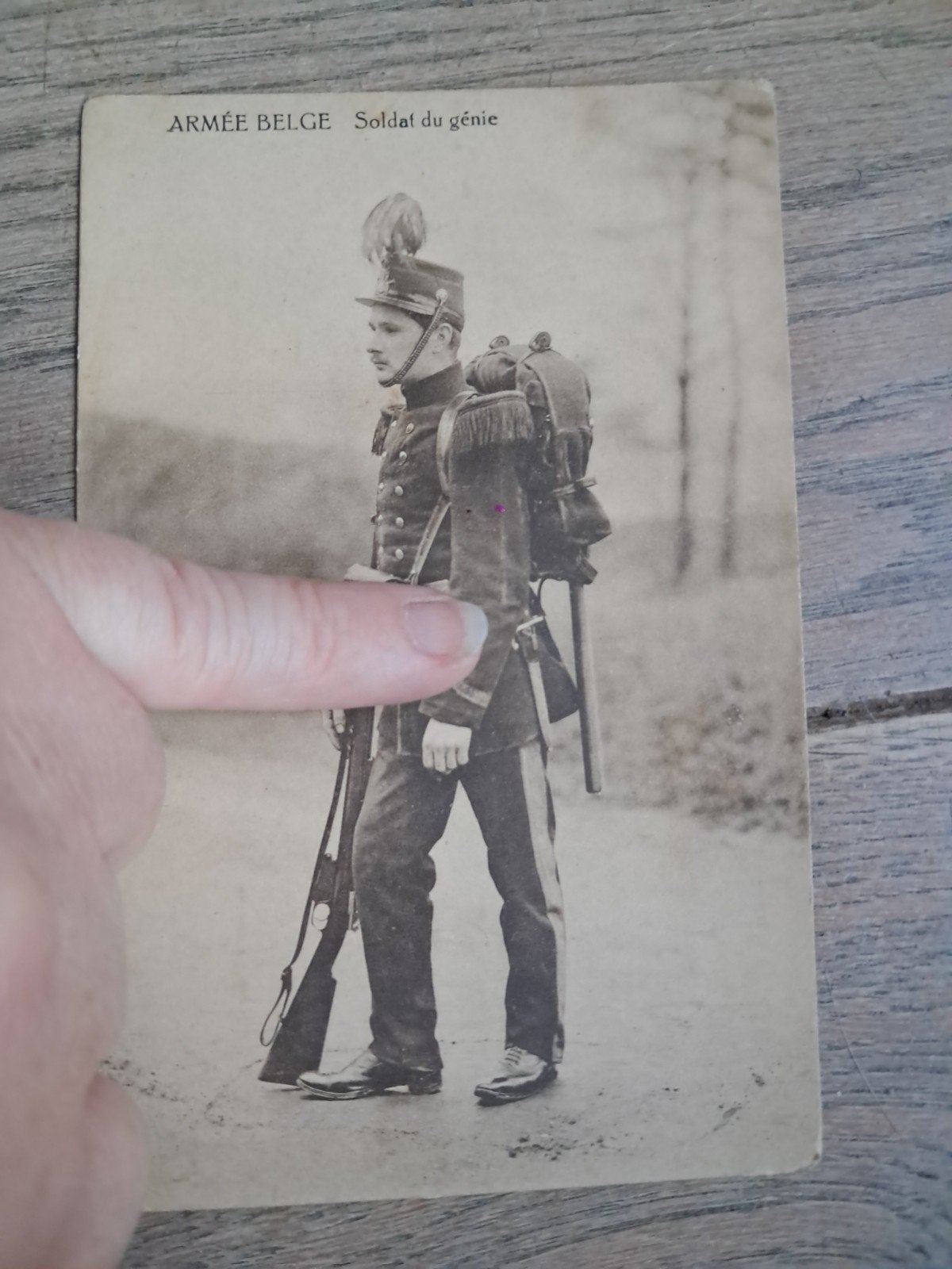onbeschreven pk : het Belgisch leger, geniesoldaat, Verzamelen, Ophalen of Verzenden