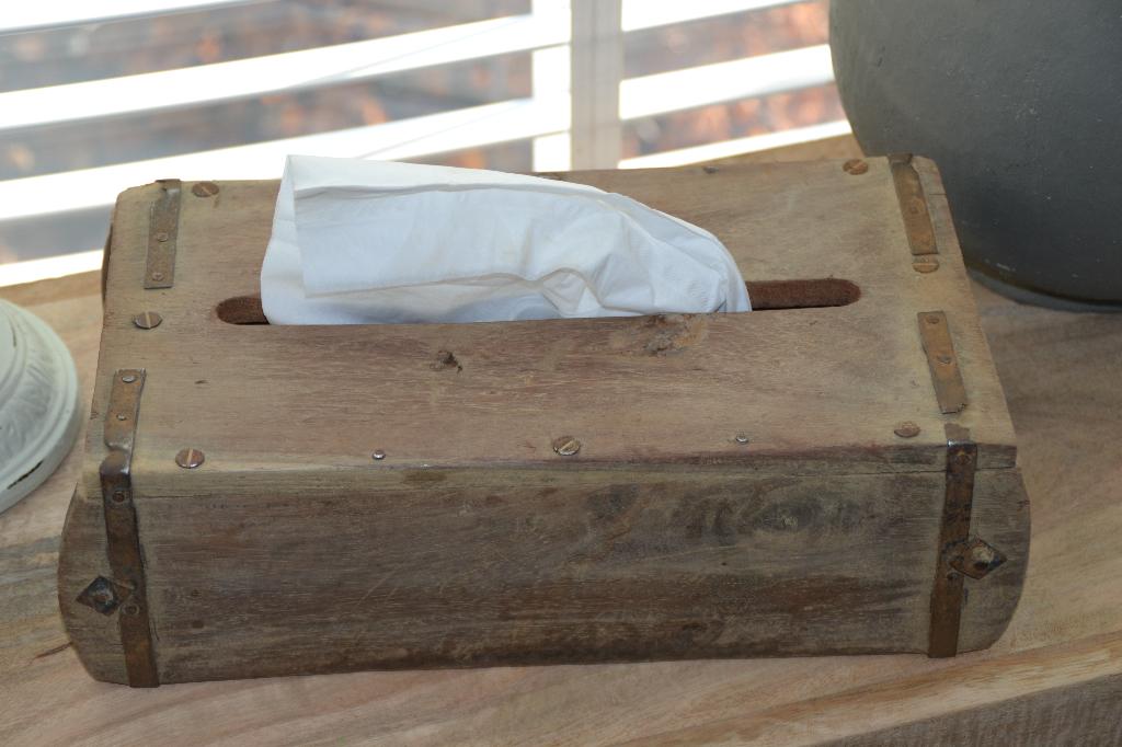 Tissue Box / doos Oude Baksteen Mal - Vintage Landelijk -, Ophalen of Verzenden, Zo goed als nieuw, Overige kleuren, Overige typen