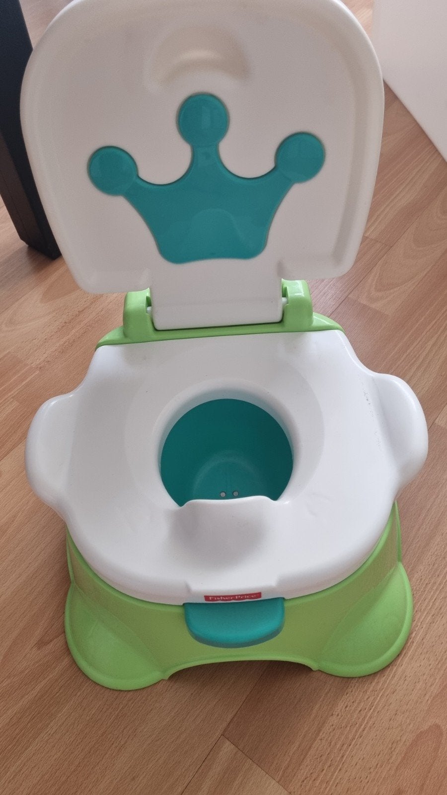 Fisher-Price potje / plaspotje – Groen/Wit met kroontje, Kinderen en Baby's, Ophalen, Zo goed als nieuw