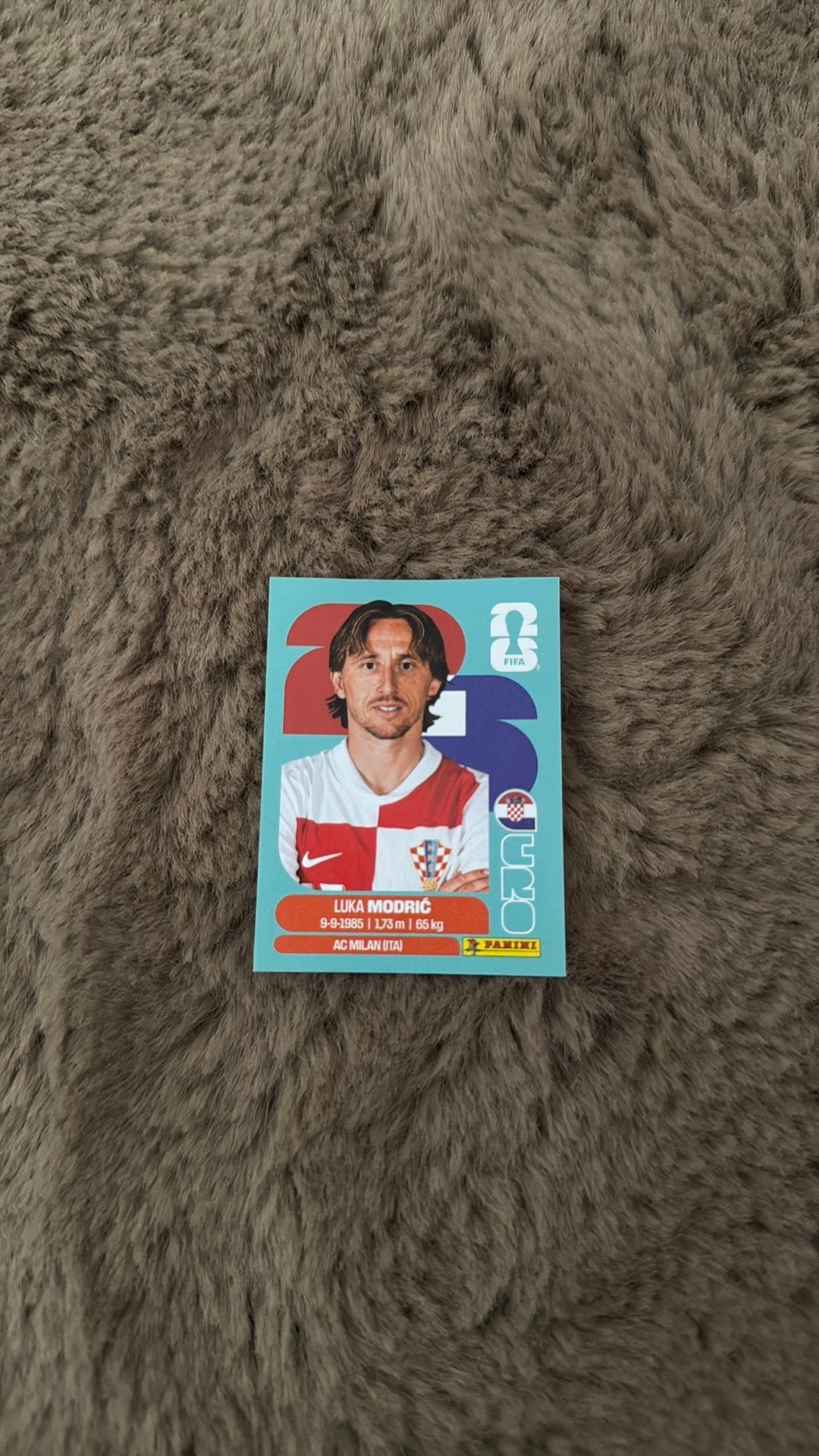 Carte de football Luka Modric pour la Coupe du monde 2026, Enlèvement, Comme neuf, Autocollant