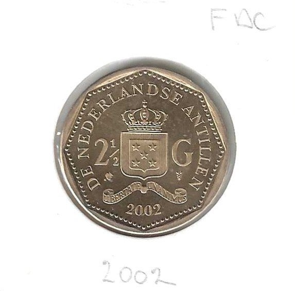 Nederlandse Antillen, 2 1/2 Gulden 2002, Enkel in sets., Enlèvement ou Envoi, Amérique du Sud, Monnaie en vrac