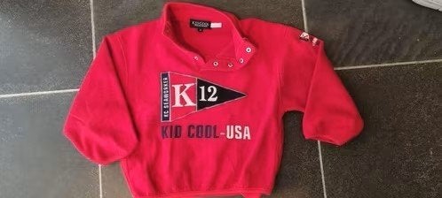 rode fleece trui Kid Cool maat 104 - 110, Kinderen en Baby's, Gebruikt, Kid cool, Trui of Vest, Ophalen of Verzenden