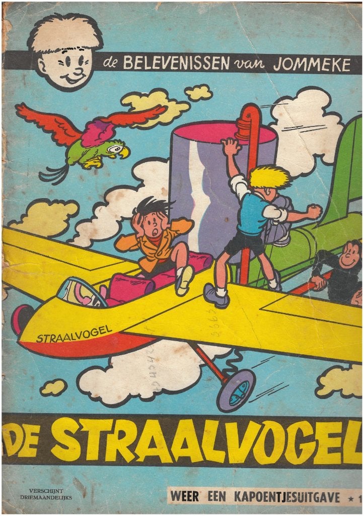 Jommeke (kapoentjesuitgave) --- nr. 10 --- De Straalvogel, Gelezen, Eén stripboek, Jef Nys., Ophalen of Verzenden