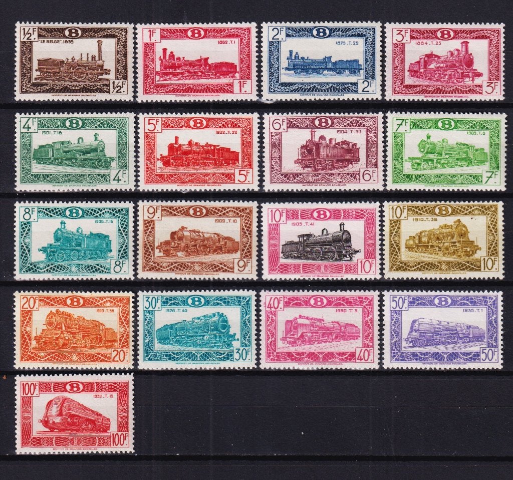 Belgique Timbres chemins de fer 1949 TR304-TR320 **, Envoi, Non oblitéré, Neuf