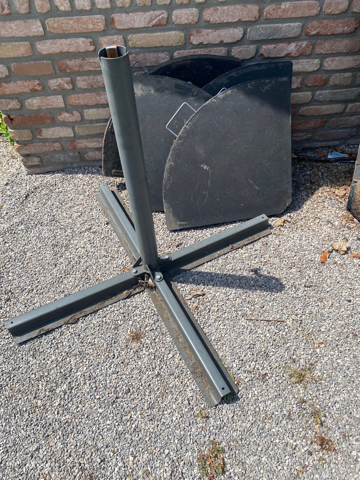 Parasolvoet met 4 gewichten, Ophalen, Zo goed als nieuw, Parasolvoet