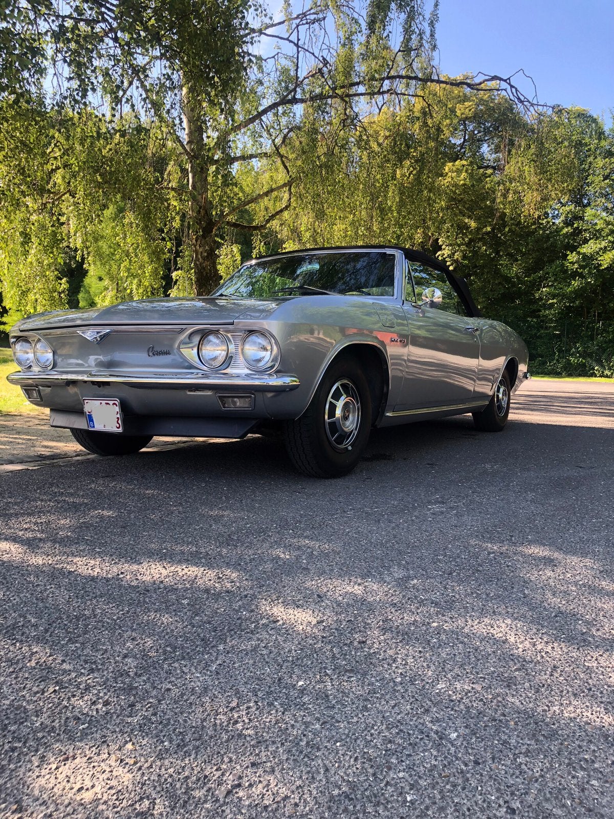 Chevrolet Corvair Corsa 1965   Version 2., Autos, Cuir, Argent ou Gris, Achat, Noir
