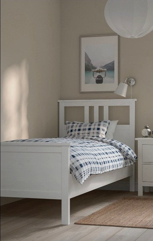 hemnes bed 90x200 incl matras., Huis en Inrichting, Ophalen, 90 cm, Eenpersoons, Wit