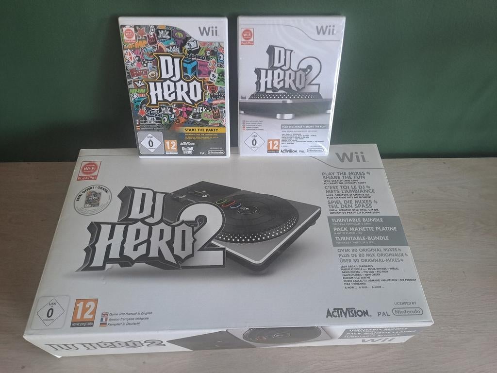 Nintendo Wii DJ Hero 2 turntable bundle nieuwstaat, Consoles de jeu & Jeux vidéo, Enlèvement