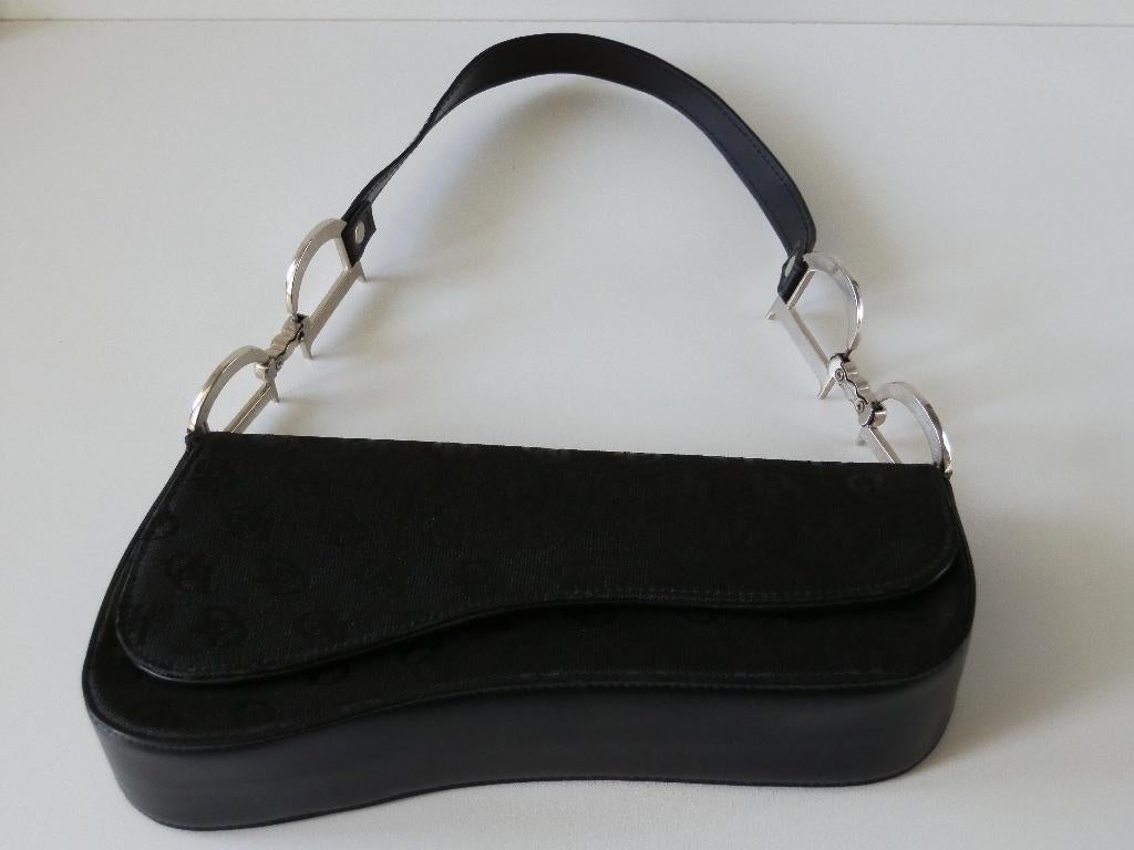 Sac Christian Dior pour femme. Années 80 et 90. Rétro., Enlèvement ou Envoi, Comme neuf, Noir, Autres types