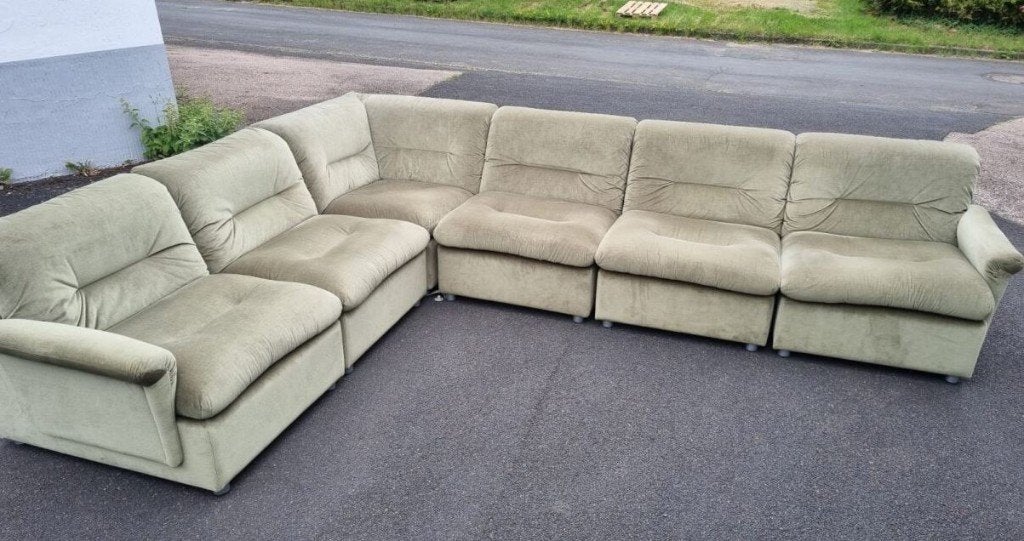 vintage modulaire fauteuils zetel sofa  60er, Enlèvement, Maison et Meubles