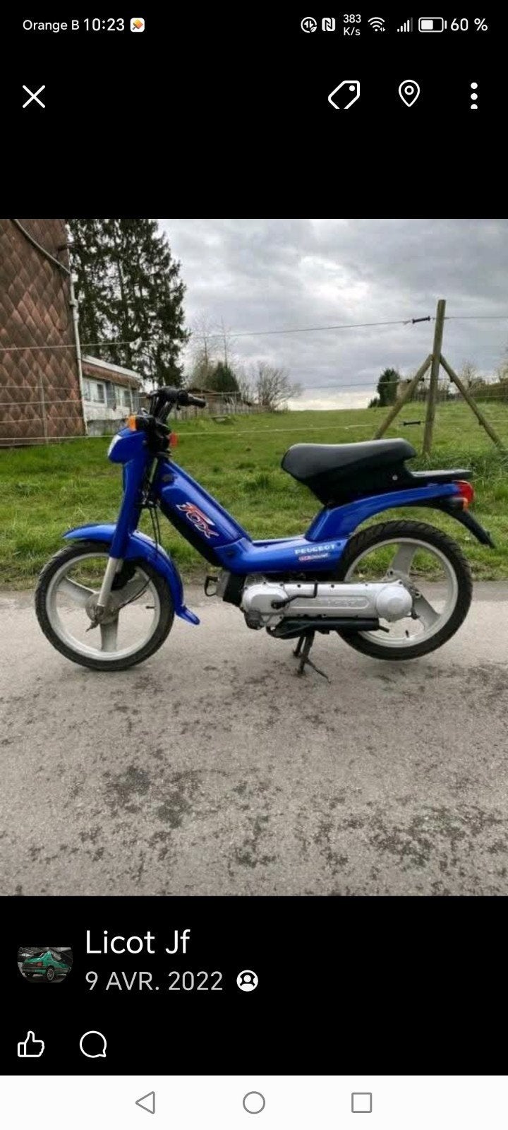 Peugeot fox.    gezocht!!!! Recherche., Enlèvement ou Envoi