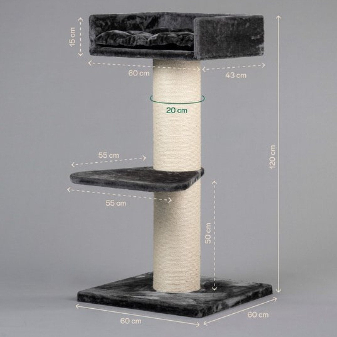RHRQuality krabpaal voor grote katten, Ophalen, Zo goed als nieuw, Krabpaal