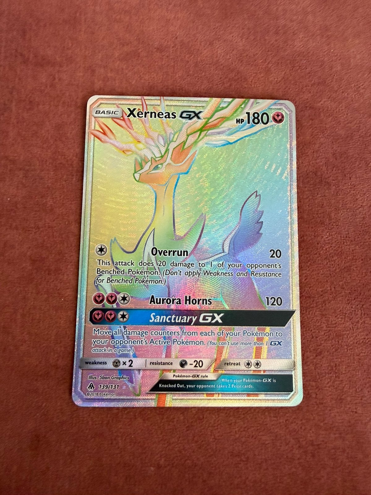 Pokemon Xerneas GX rainbow rare (crease), Ophalen, Zo goed als nieuw