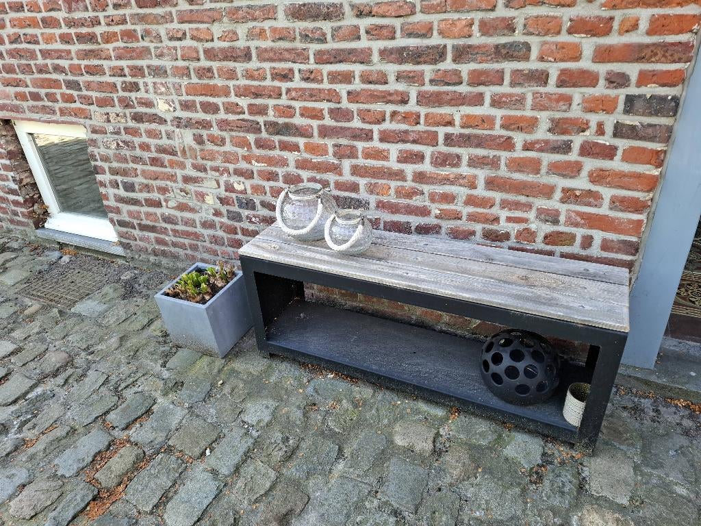 Bijzettafel, Ophalen, Gebruikt, Metaal, Balkon