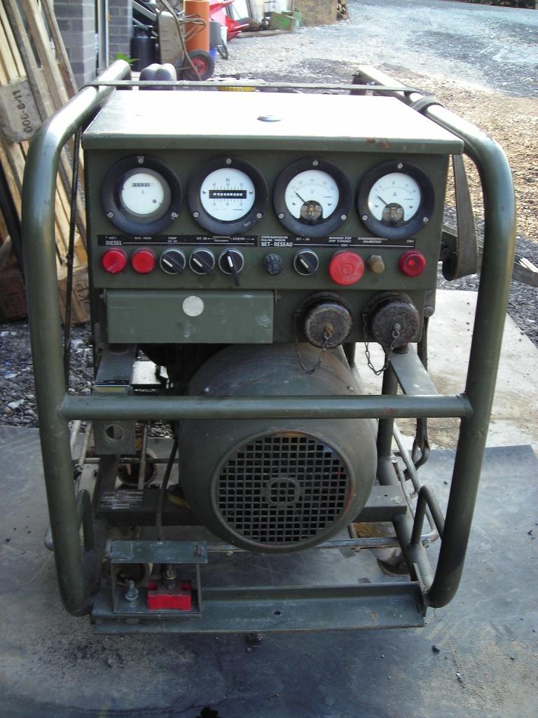 Groupe électrogène 3kva diesel armée belge, Enlèvement