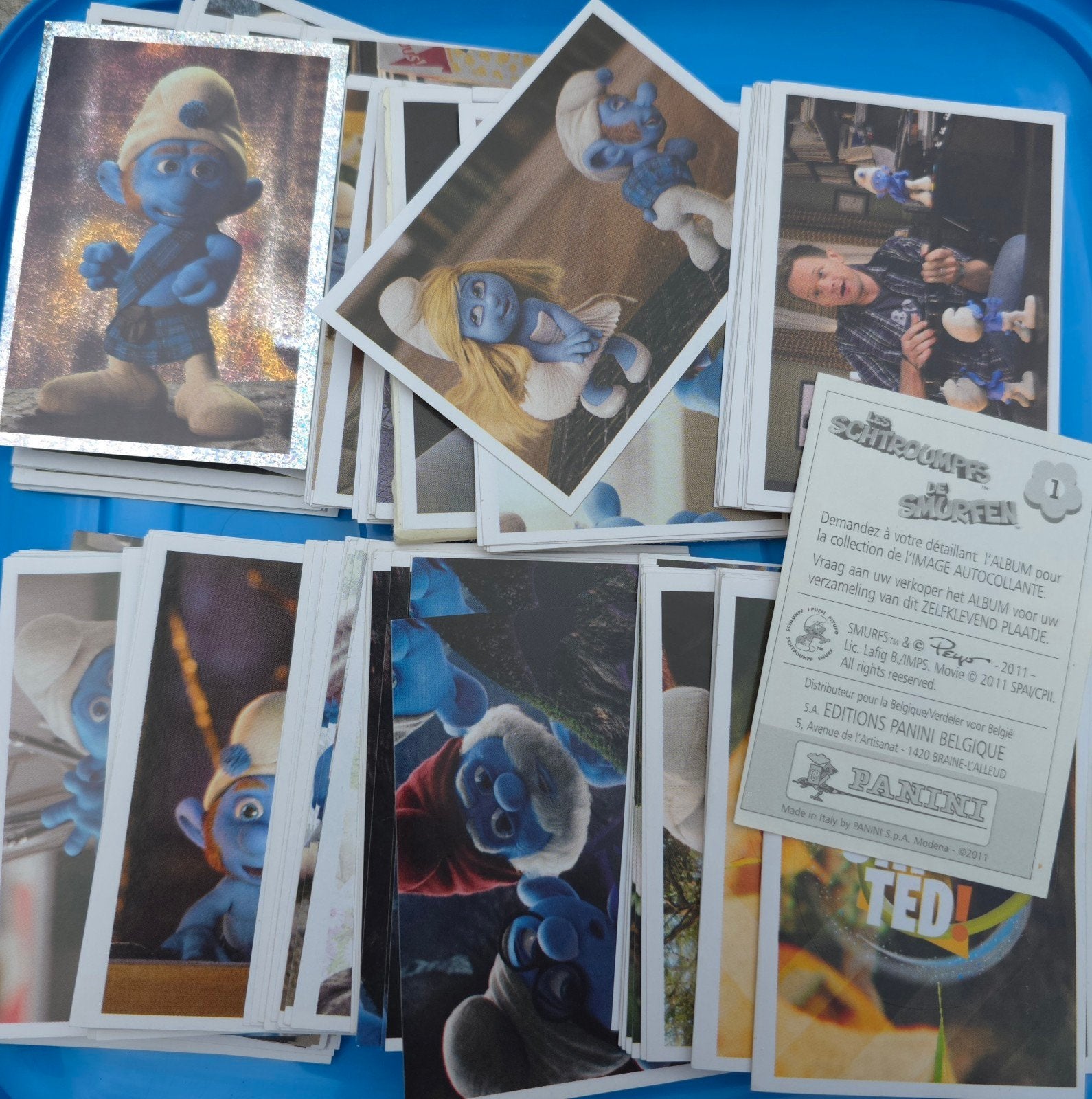 Stickers autocollants Schtroumpf film 3D 1 Panini 2011, Envoi, Neuf, Différents Schtroumpfs, Autres types
