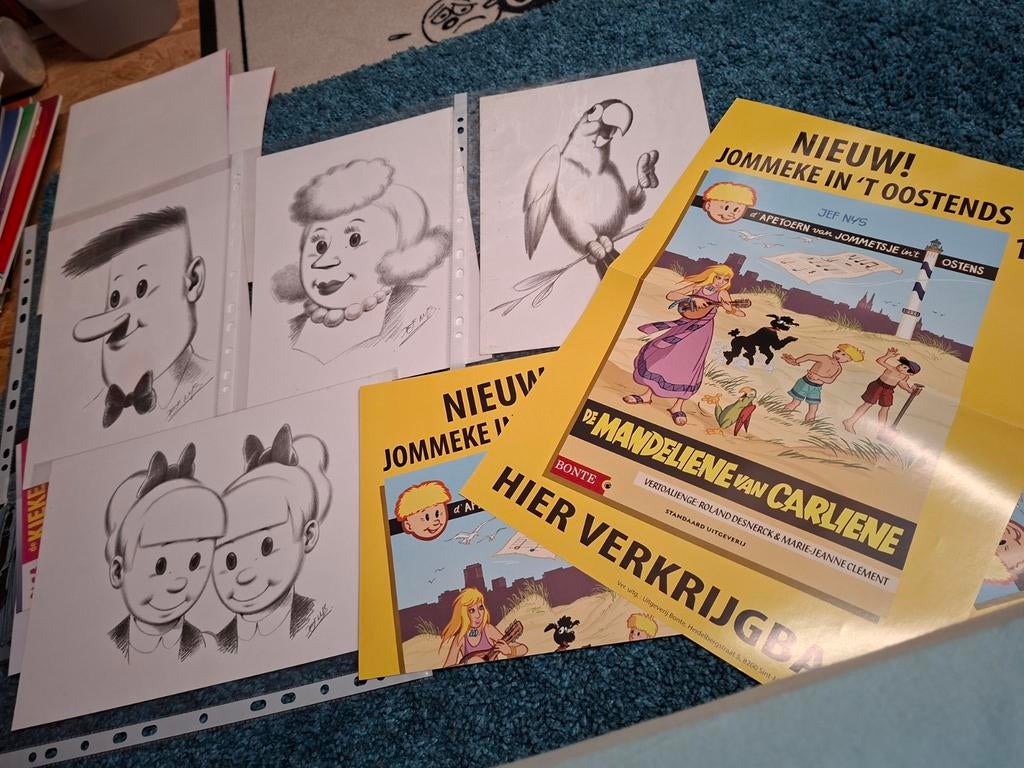 Croquis et affiche de JEF Nijs, Enlèvement ou Envoi
