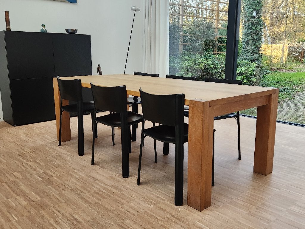 Eettafel in massief hout - met stoelen, indien gewenst, Ophalen, Gebruikt