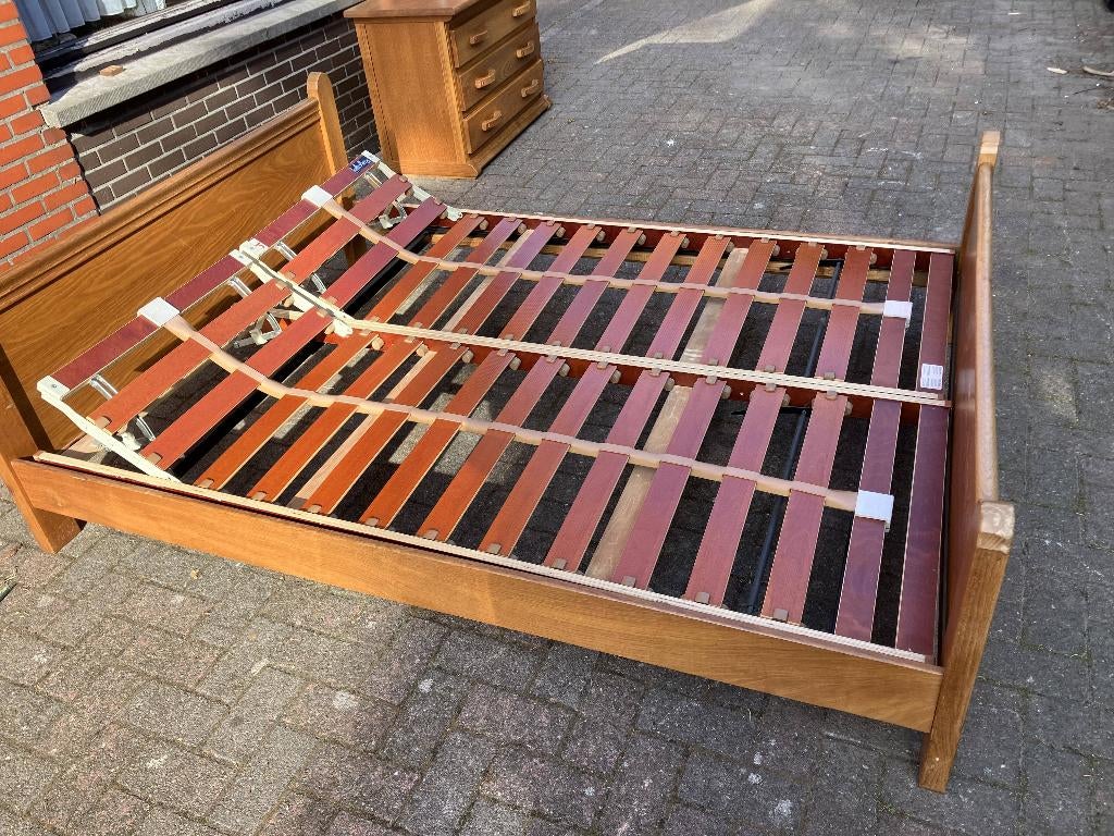 eikenhouten bed, Ophalen, Zo goed als nieuw, Twijfelaar, Overige materialen