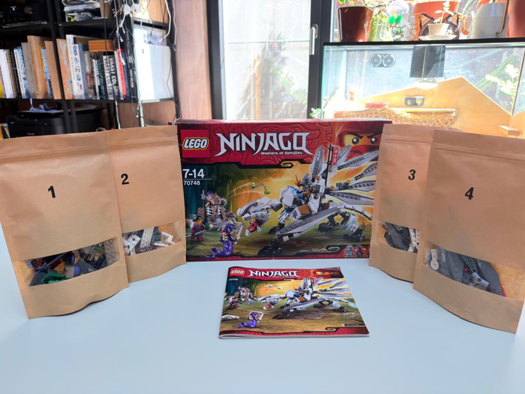 Lego Ninjago 70748 - volledig en uitgesorteerd, Enlèvement ou Envoi, Lego, Ensemble complet, Utilisé