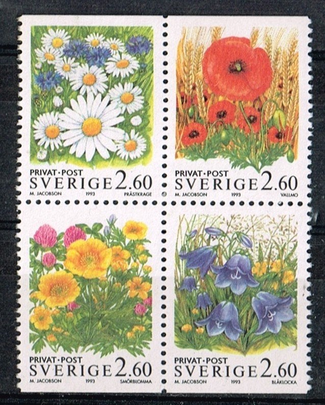 Timbres de Suède - K 5136 - fleurs, Envoi, Suède, Non oblitéré