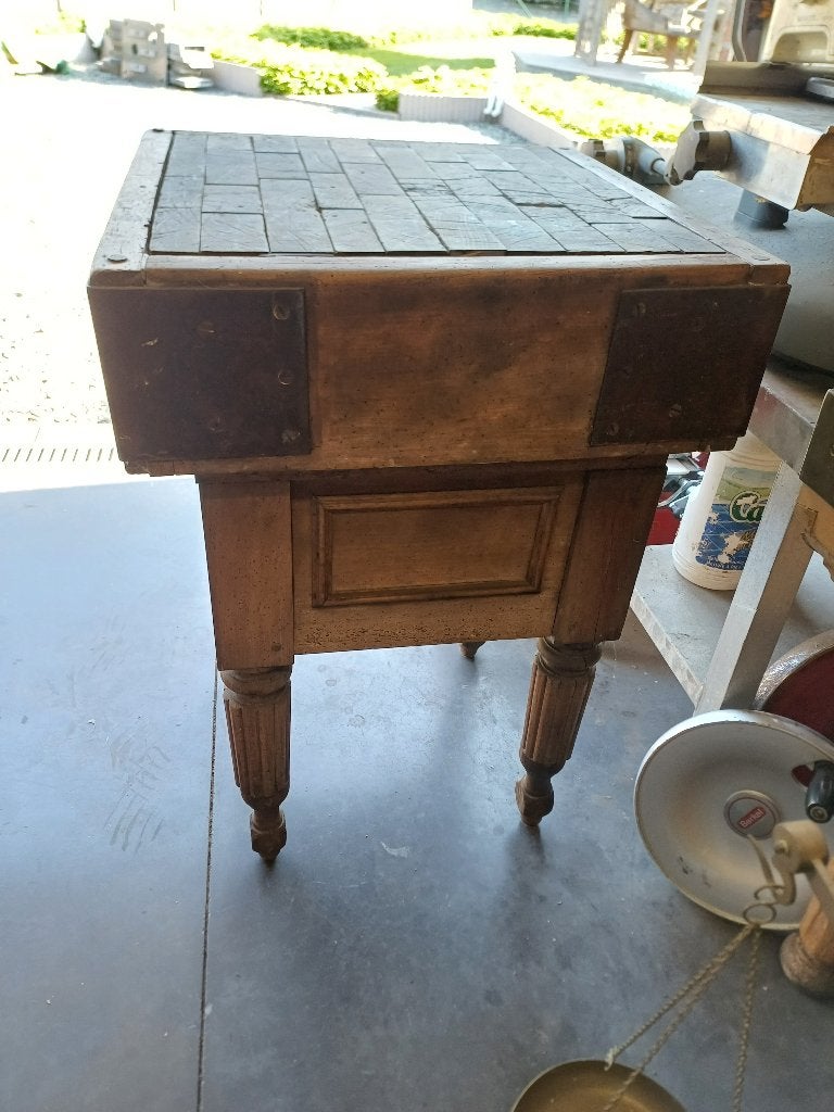 Kapblok , beenhouwersblok, Ophalen