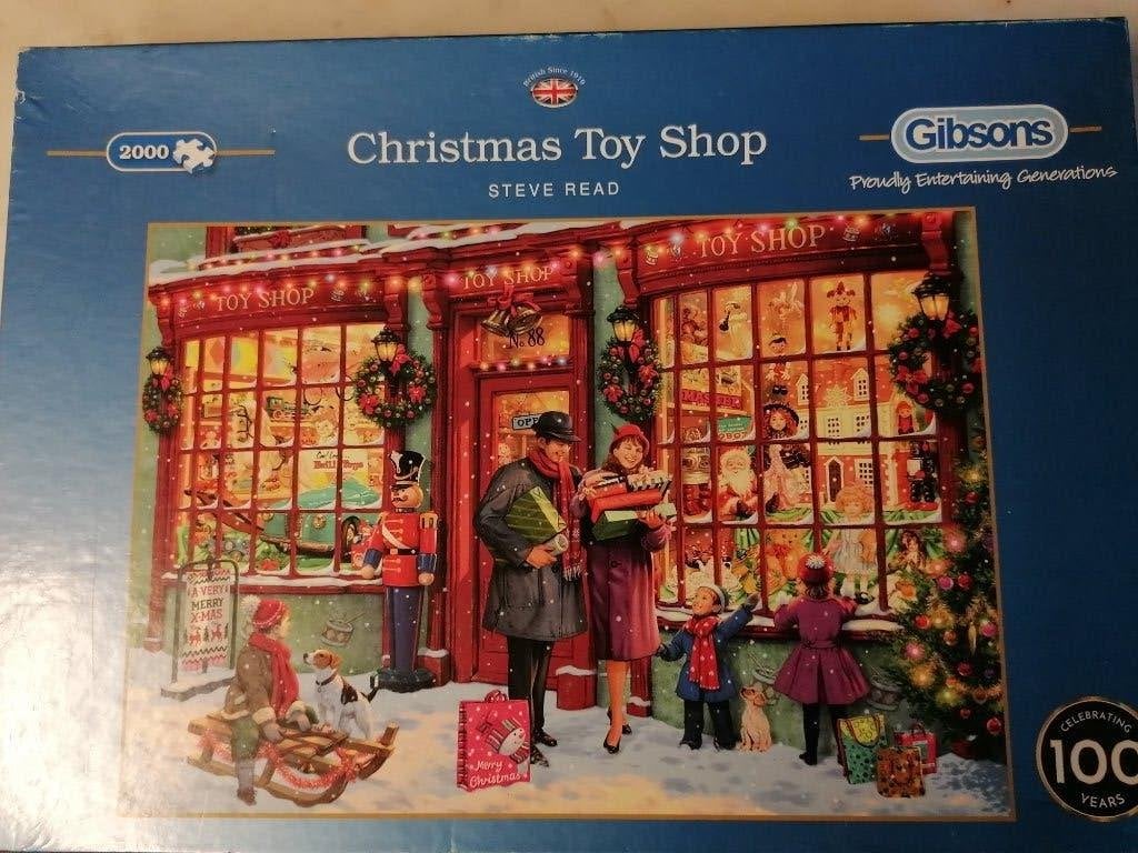 Puzzel Gibsons 'Christmas Toy Shop' 2000 stukjes, Ophalen, Meer dan 1500 stukjes, Gebruikt, Legpuzzel