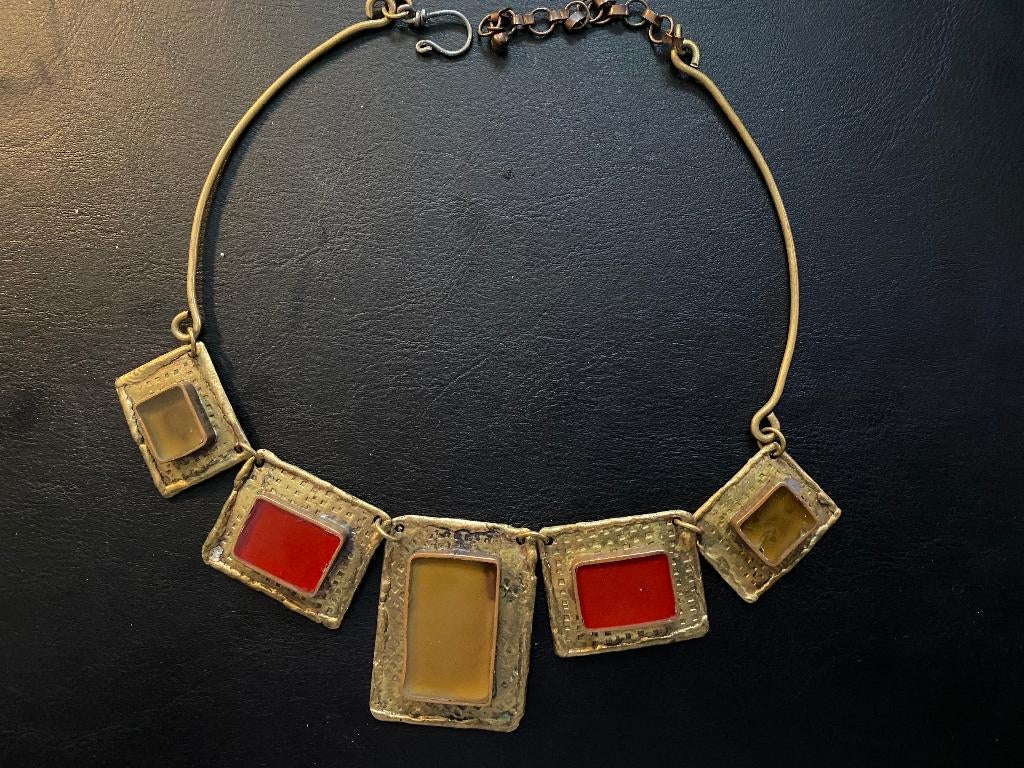 Collier fait main - Afrique du Sud, Bijoux, Sacs & Beauté, Bijoux anciens, Enlèvement ou Envoi, Cuivre, Collier