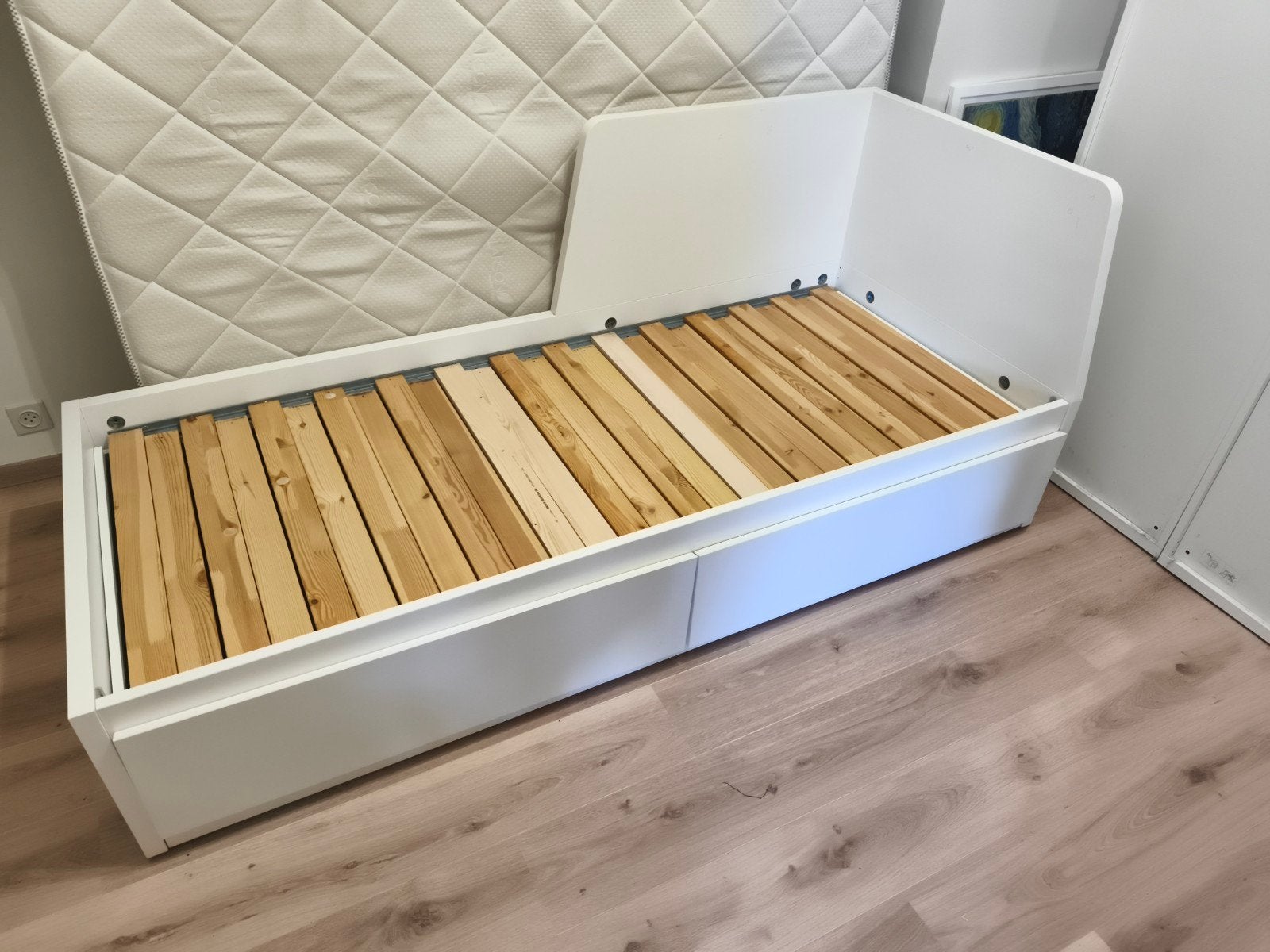 Ikea FLEKKE enkel bed me 2 schuiven uitschuifbaar tot dubbel, Huis en Inrichting, Ophalen