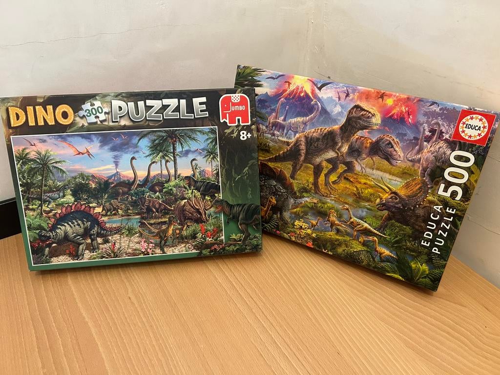 Puzzel dino 300 en 500 stukken, Enlèvement, Comme neuf