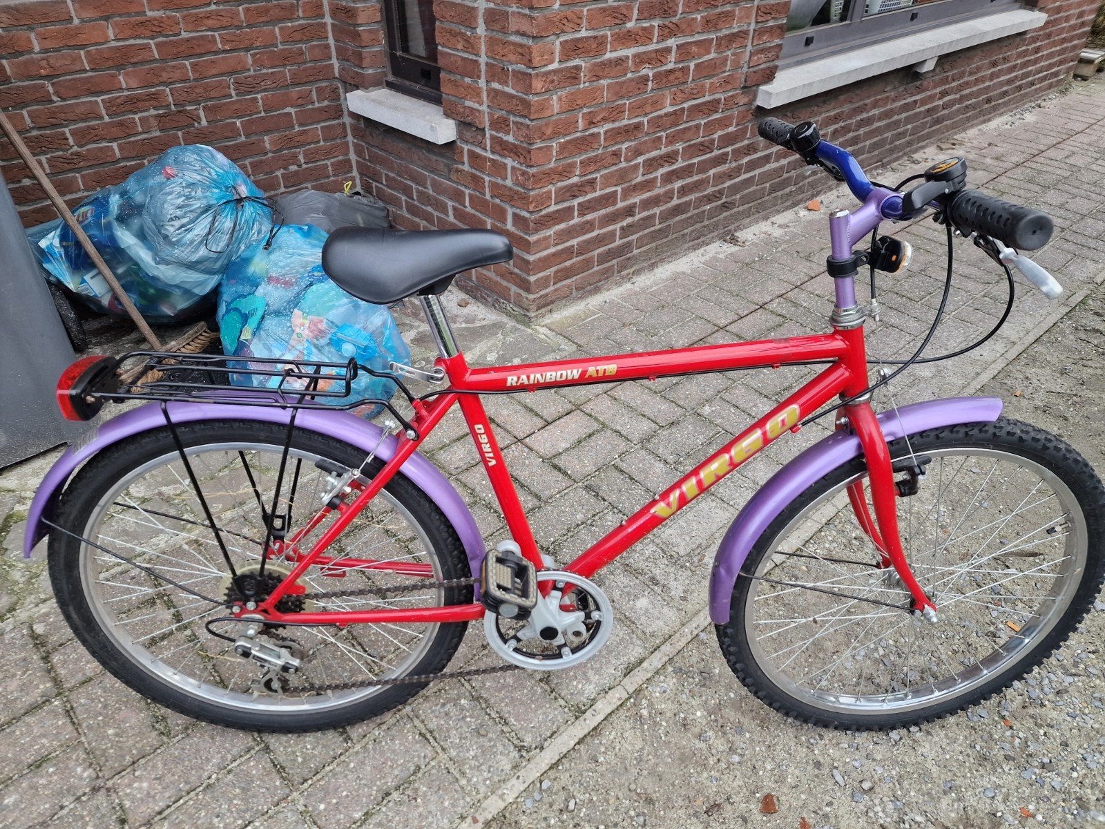 jongensfiets virgo rainbow 24", Ophalen, Velgrem, Versnellingen, Gebruikt