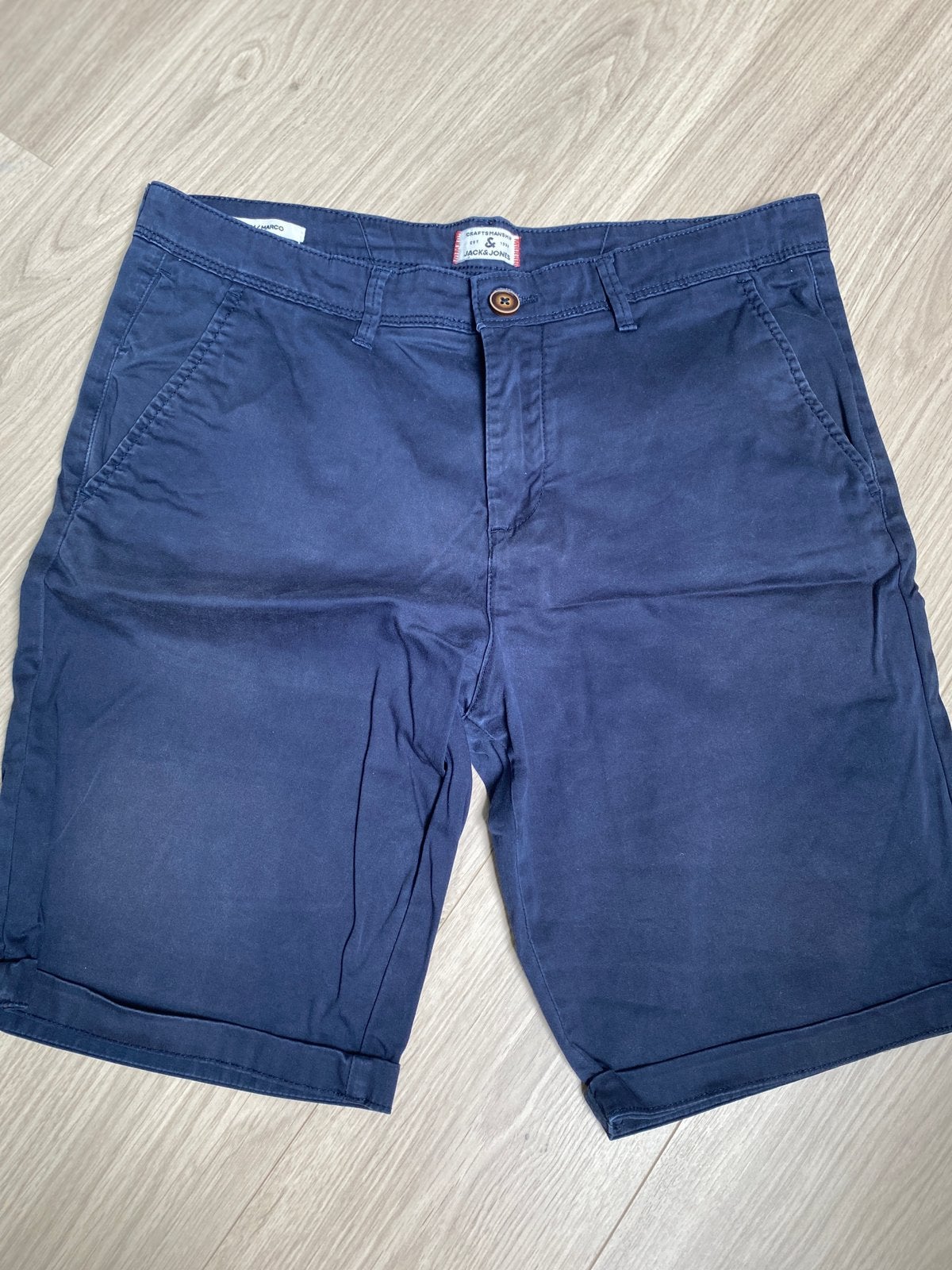 Short jack & jones maat medium, Kleding | Heren, Broeken en Pantalons, Ophalen of Verzenden, Gedragen, Maat 48/50 (M), Blauw