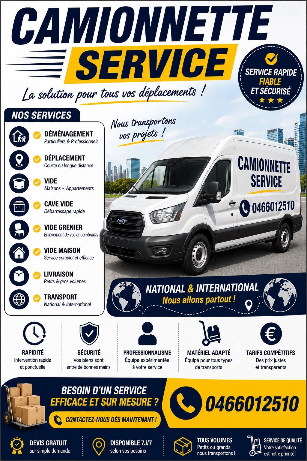 Camionnette – Déménagement, Débarras & Livraison, Offres d'emploi, Emplois | Chauffeurs