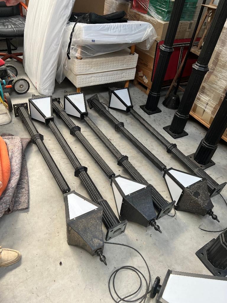 Gietijzeren tuinlampen / buitenlamp palen – klassieke stijl, 50 à 250 watts, Lampadaire, Enlèvement, LED