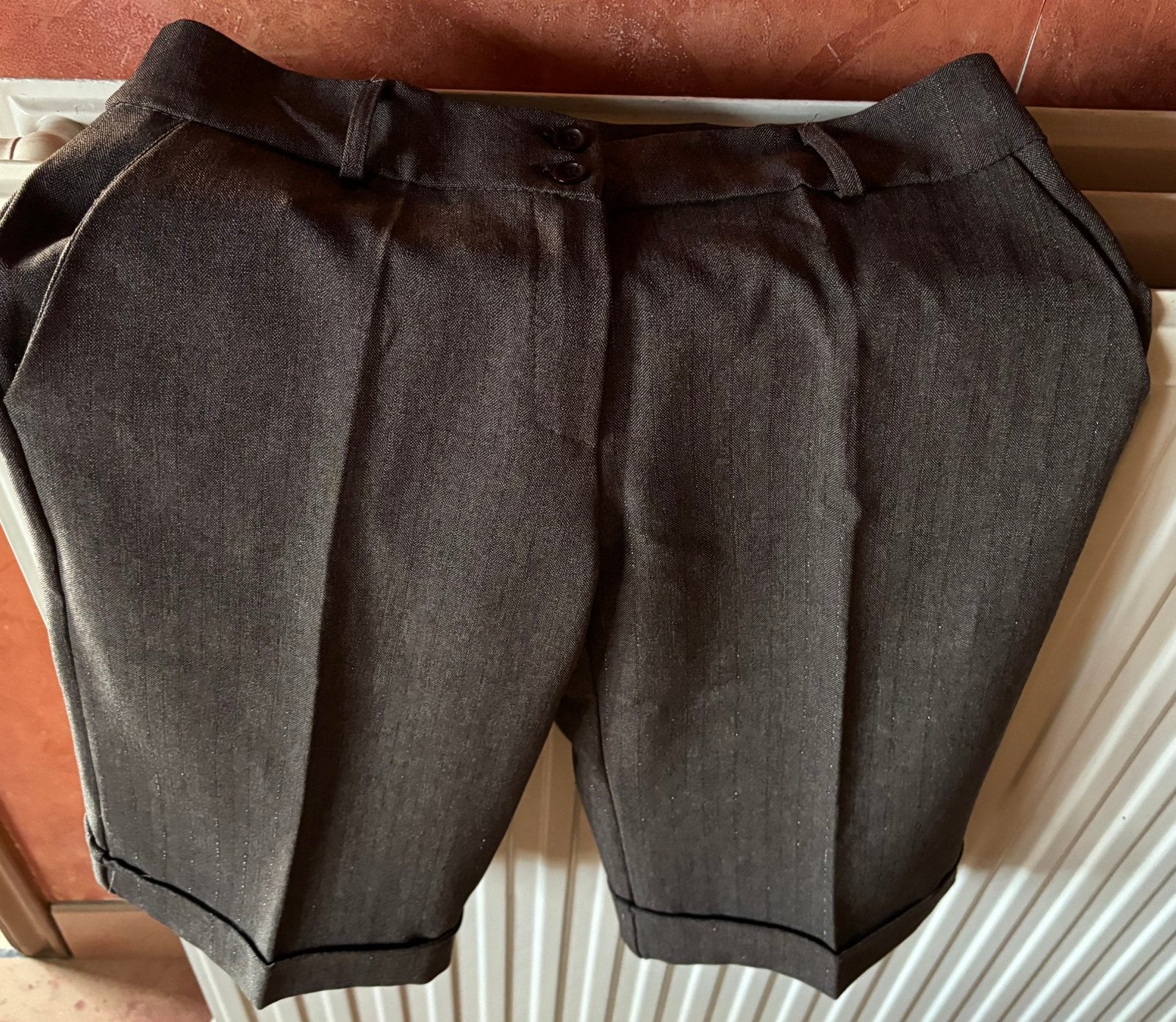 Mooie gekleede korte broek 38/40, Kleding | Dames, Maat 38/40 (M), Bruin, Ophalen of Verzenden, Zo goed als nieuw
