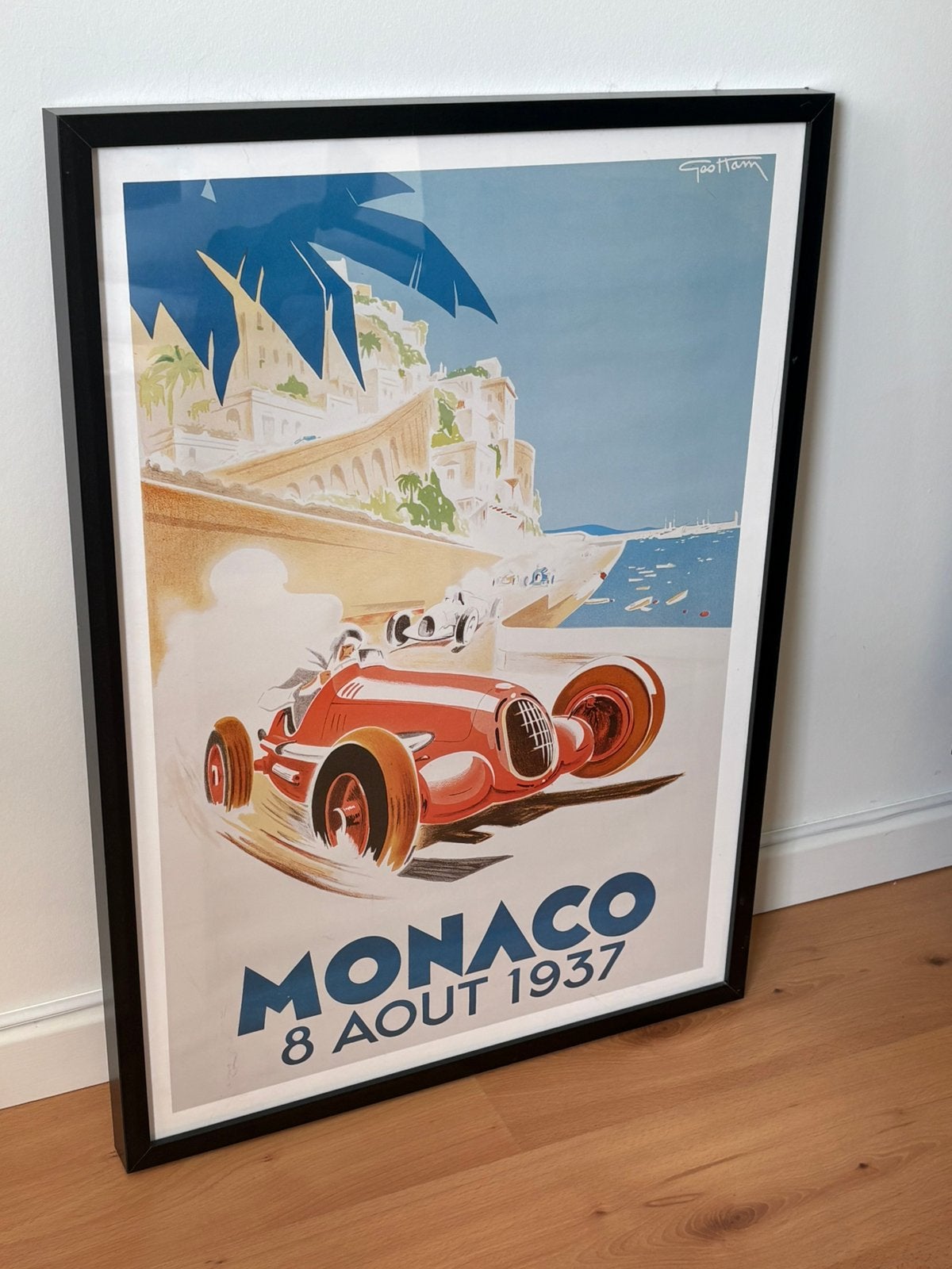 Vintage poster Monaco, Ophalen, Zo goed als nieuw