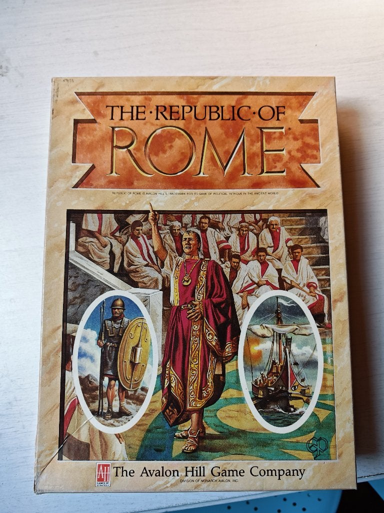 République de Rome Rare classique de maître politique, 1 ou 2 joueurs, Enlèvement, Utilisé, Avalon hill